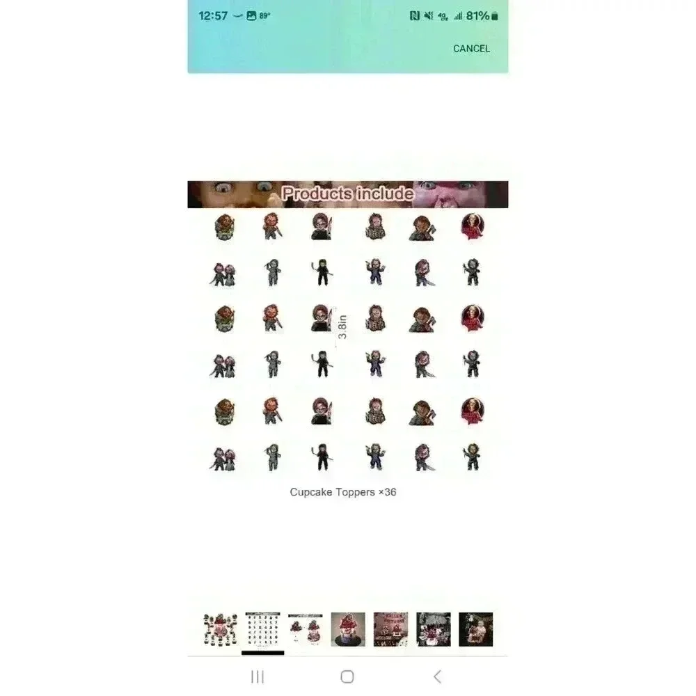 Unbranded Cupcake Toppers Red‎